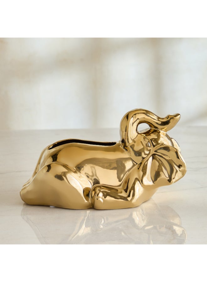 Home Box Aurum Titany Decorative Elephant Tissue Box - Gold - Image 2